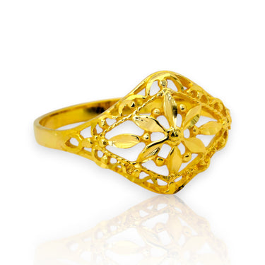 14k Gold leves ring for her